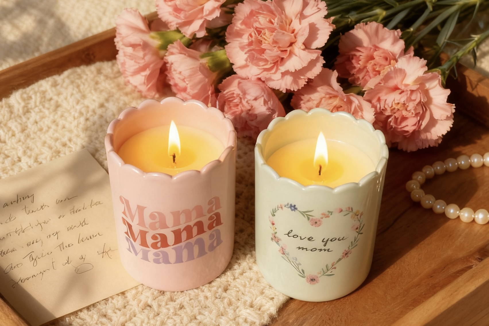Mom's Day Decaled Ceramic Candle (284g wax fill)